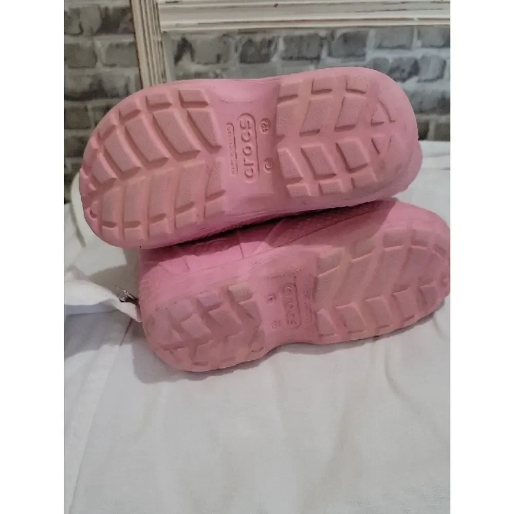 CROCS Kids Pink Waterproof Handle It Rain Boots Sz 12, Outdoor